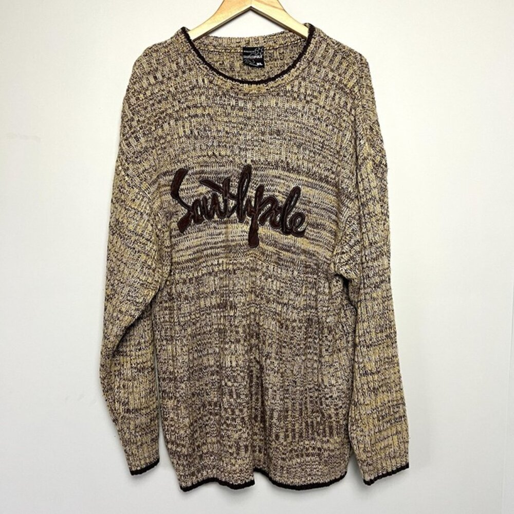 VTG Men’s Southpole Sweater sz XL Corduroy‎ Spell Out Logo Relaxed Fit Y2k 90s